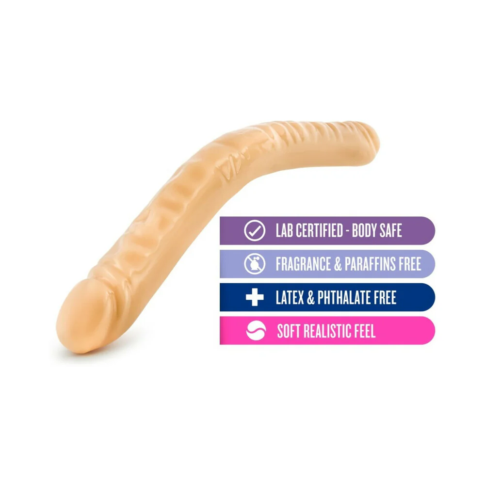 B Yours 18 in. Double Dildo Beige - Image 5