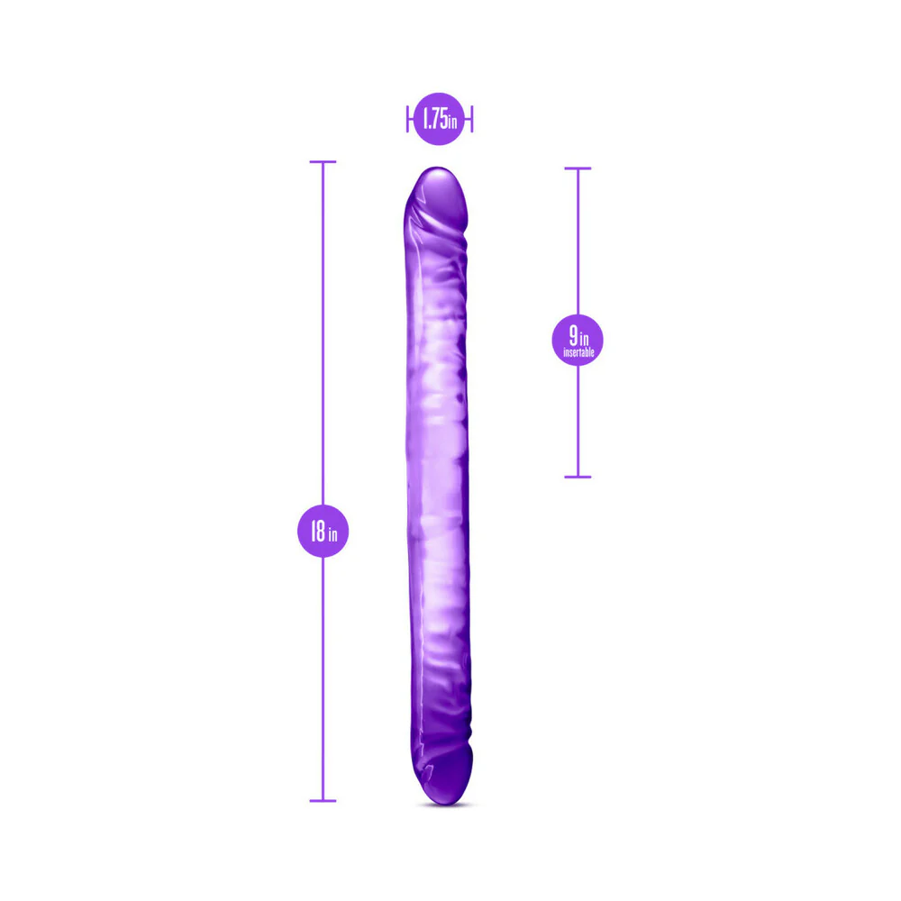 B Yours 18 in. Double Dildo Purple - Image 6