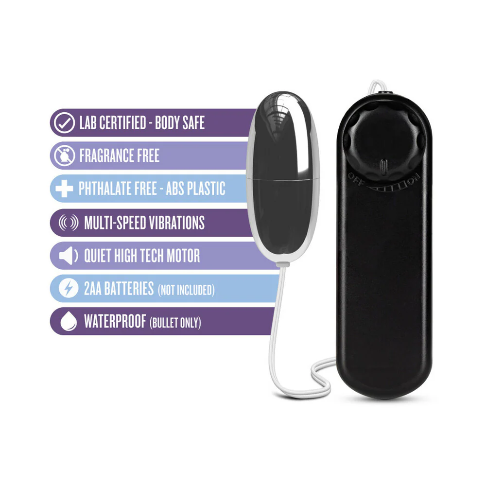 B Yours Silver Power Bullet Remote-Controlled Egg Vibrator Black - Image 4