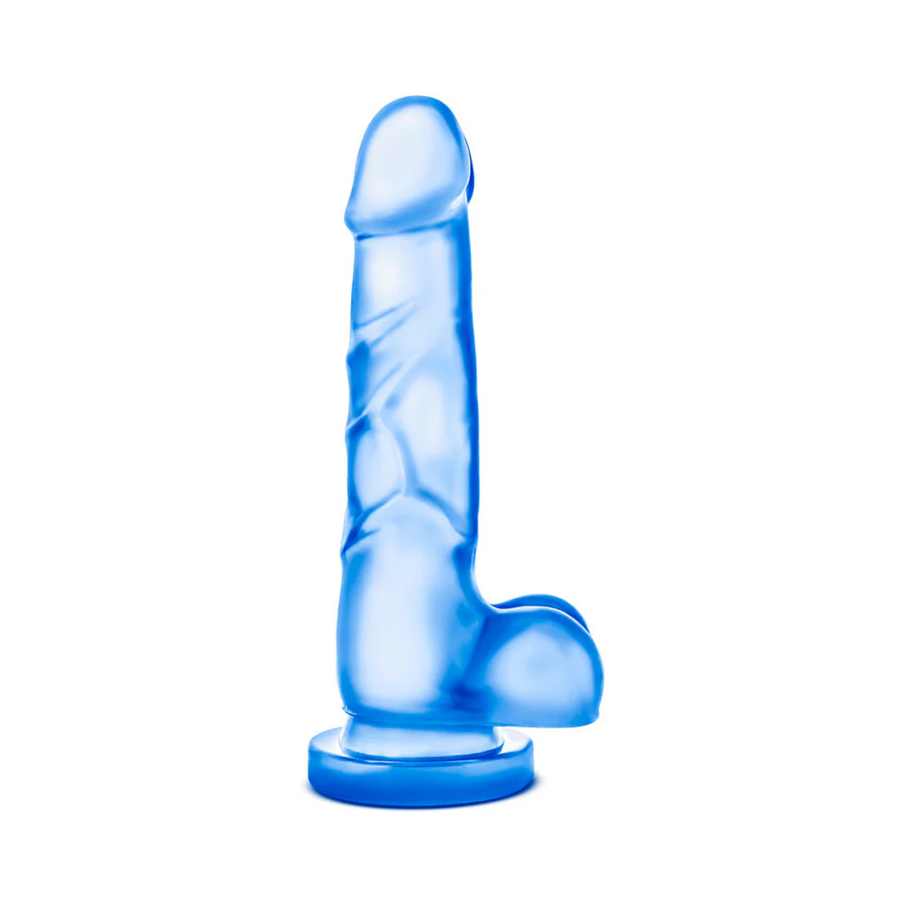 B Yours Sweet 'n Hard 4 Realistic 7 in. Dildo with Balls Blue - Image 2