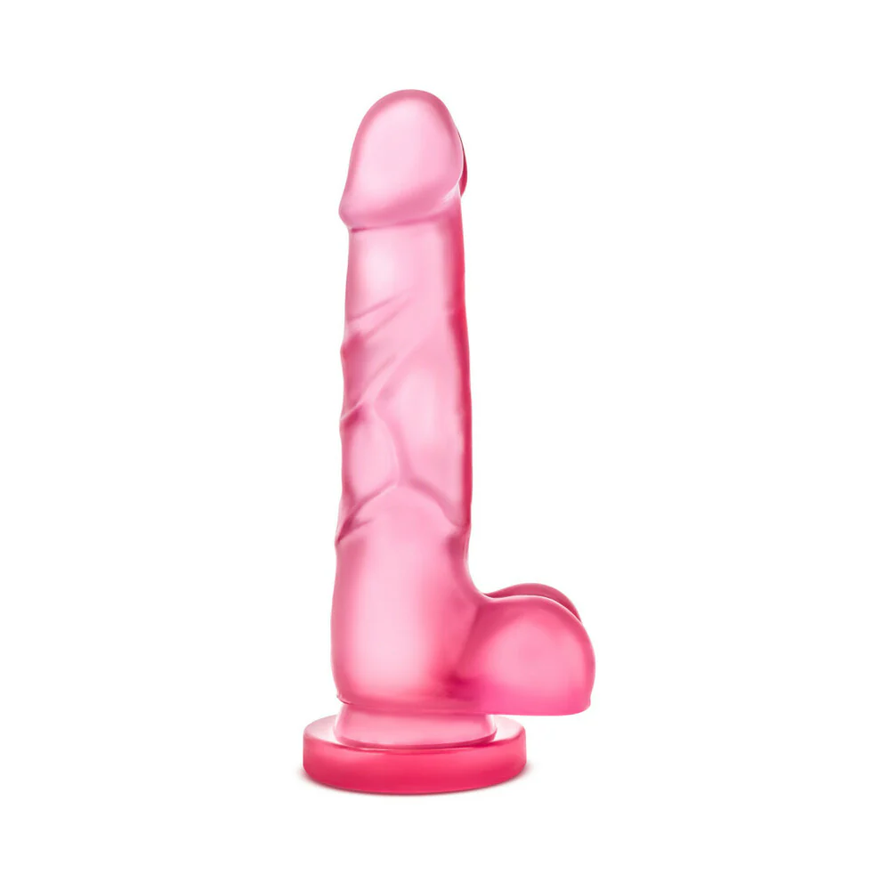 B Yours Sweet 'n Hard 4 Realistic 7 in. Dildo with Balls Pink - Image 2