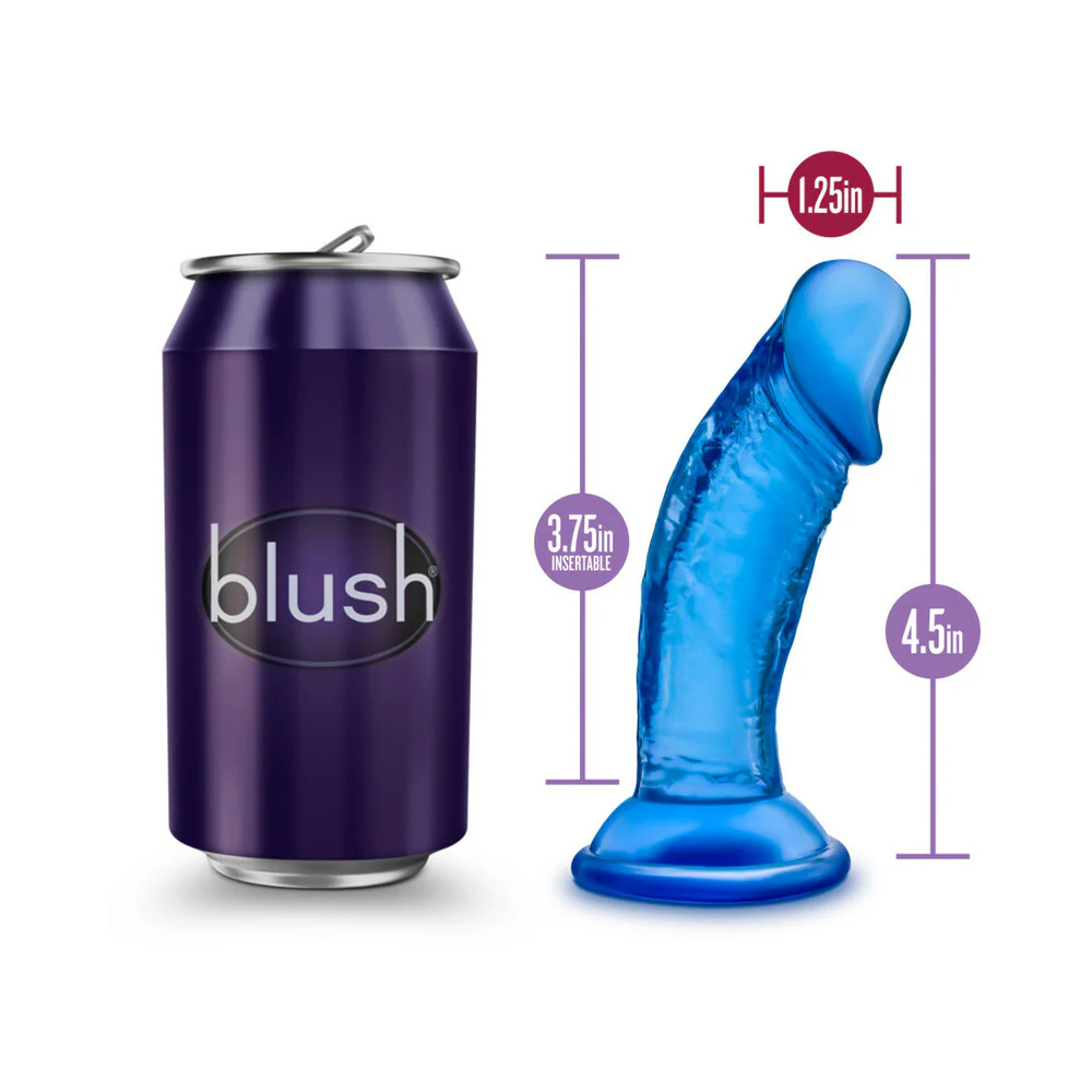 B Yours Sweet n' Small 4 in. Dildo Blue - Image 7