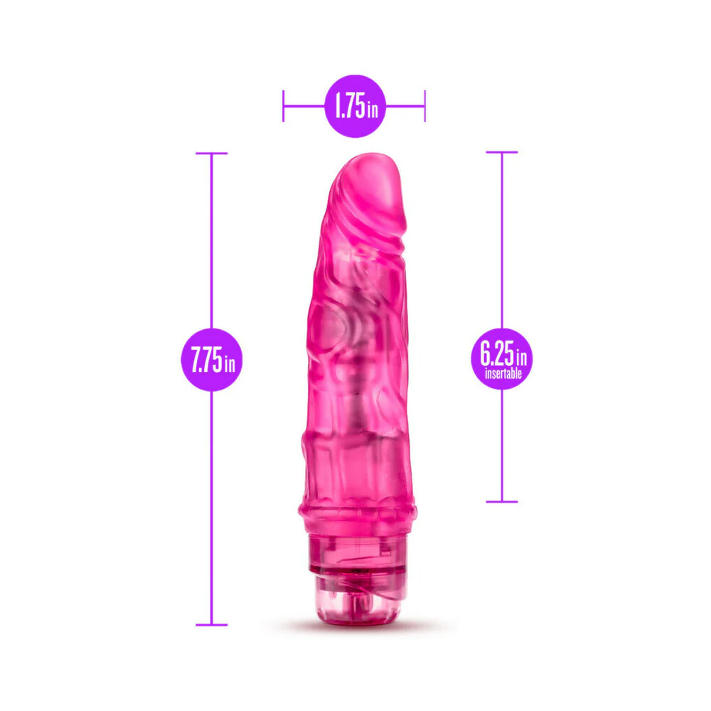 B Yours Vibe 3 Realistic 7.75 in. Vibrating Dildo Pink - Image 7