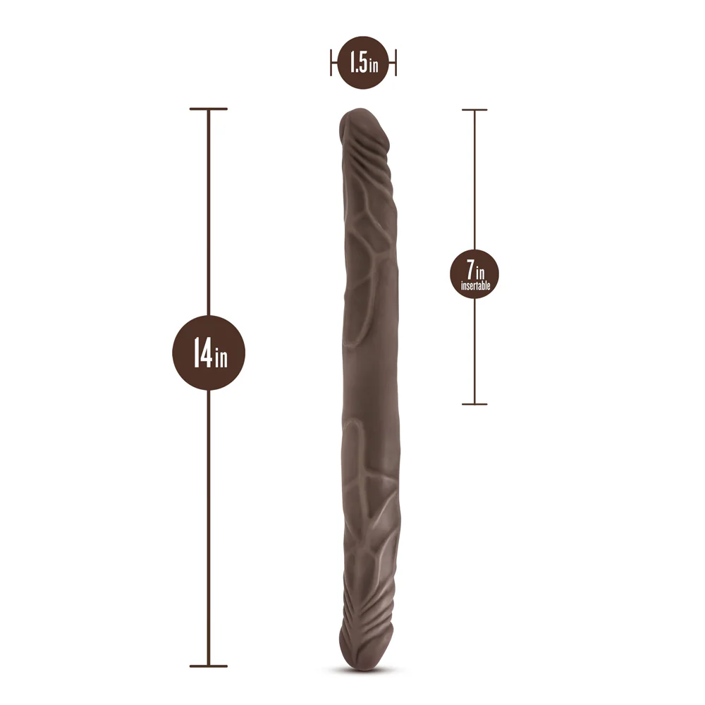 Dr. Skin 14 in. Double Dildo Brown - Image 5