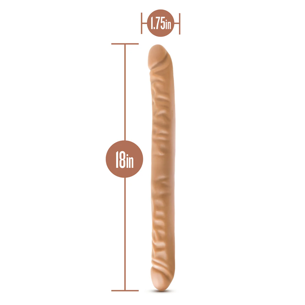 Dr. Skin 18 in. Double Dildo Tan - Image 4