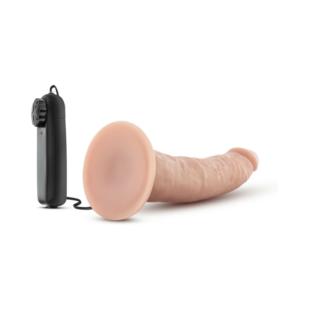 Dr. Skin Dr. Dave Realistic 7 in. Vibrating Dildo Beige - Image 5