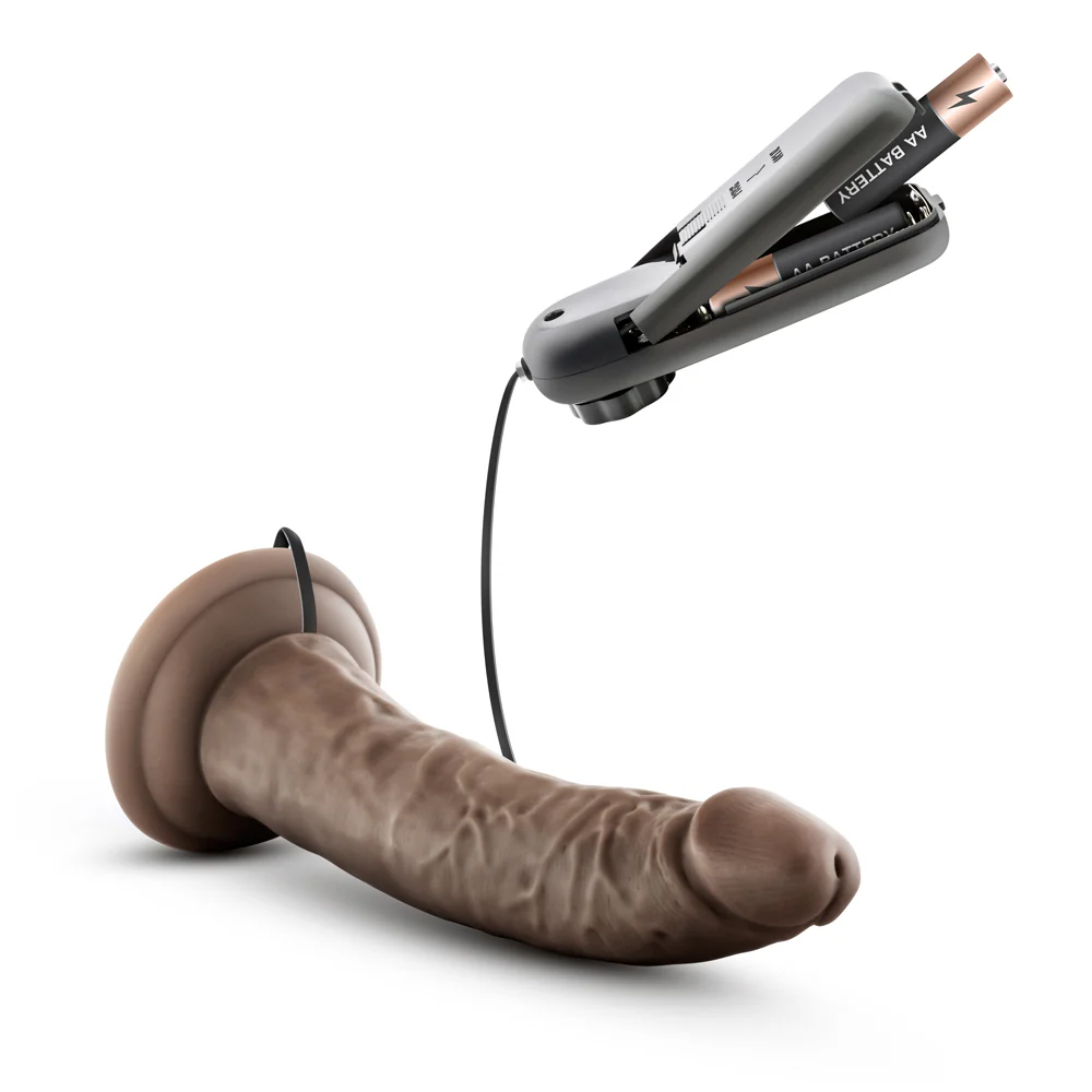 Dr. Skin Dr. Dave Realistic 7 in. Vibrating Dildo Brown - Image 6