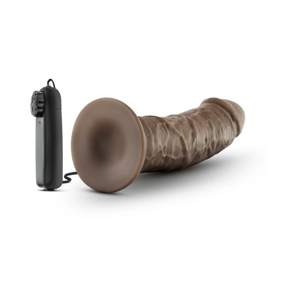 Dr. Skin Dr. Joe Realistic 8 in. Vibrating Dildo Brown - Image 5