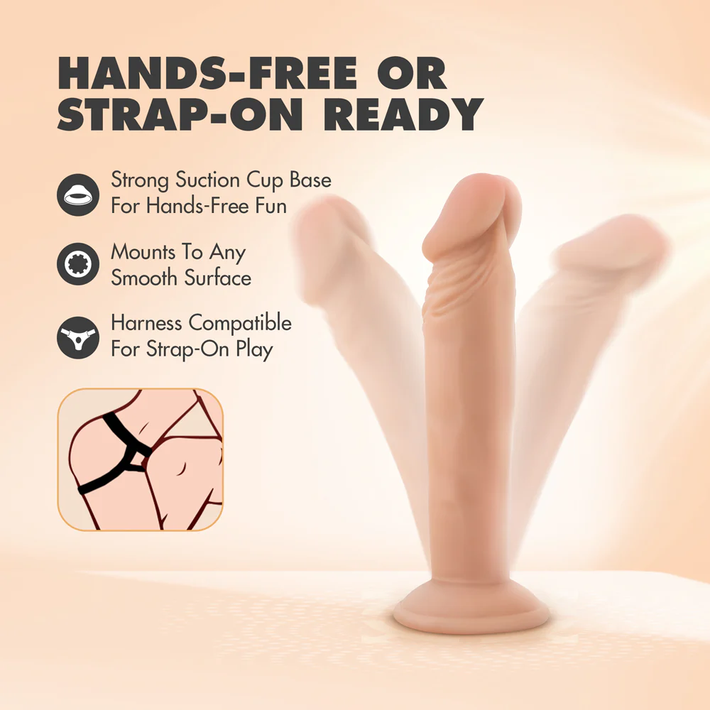 Dr. Skin Dr. Small Realistic 6.5 in. Dildo Beige - Image 10