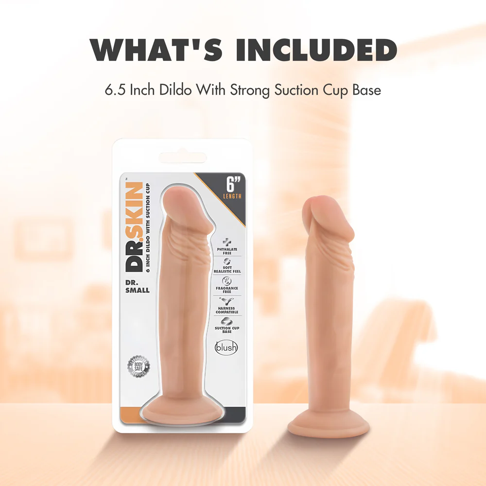 Dr. Skin Dr. Small Realistic 6.5 in. Dildo Beige - Image 14