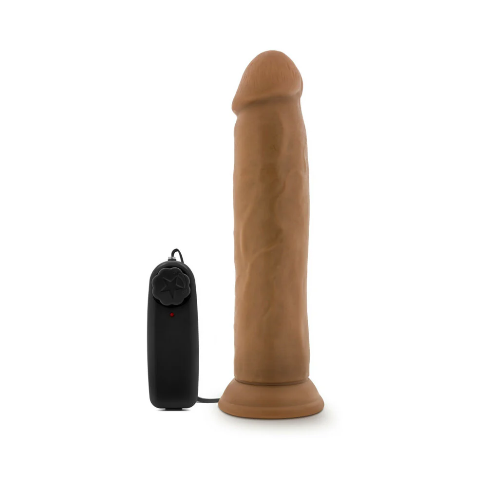 Dr. Skin Dr. Throb Realistic 9.5 in. Vibrating Dildo Tan - Image 2