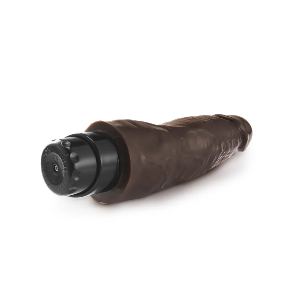 Dr. Skin Cock Vibe 14 Realistic 8 in. Vibrating Dildo Brown - Image 6