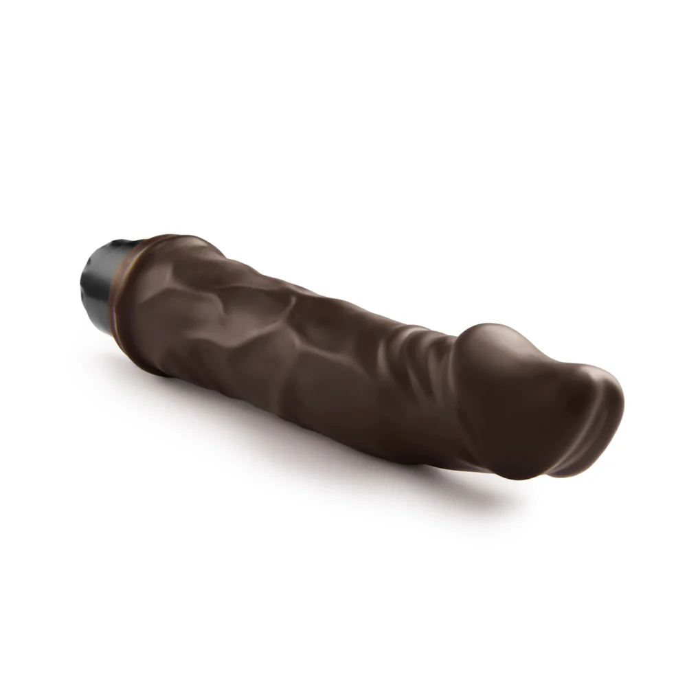 Dr. Skin Cock Vibe 6 Realistic 8.75 in. Vibrating Dildo Brown - Image 5