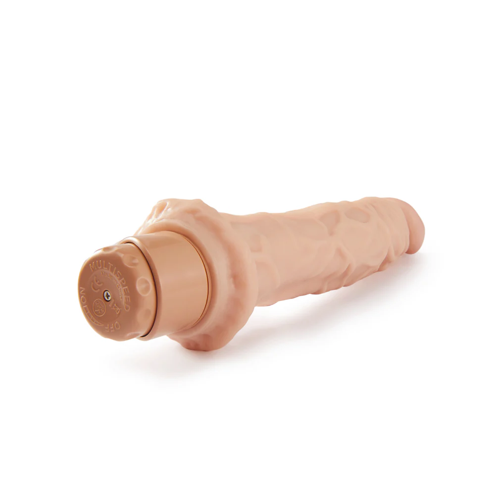 Dr. Skin Cock Vibe 8 Realistic 9.75 in. Vibrating Dildo Beige - Image 6