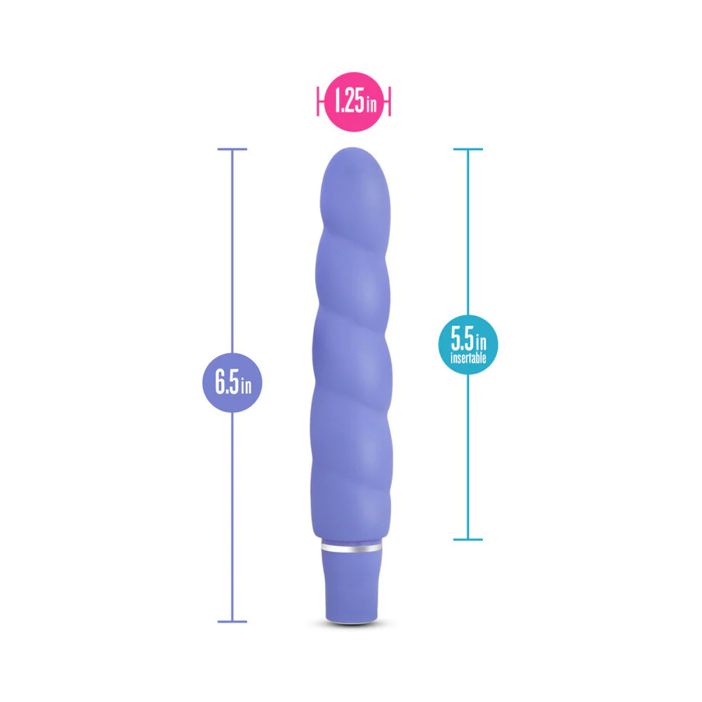 Luxe Anastasia Silicone Slimline Vibrator Periwinkle - Image 5