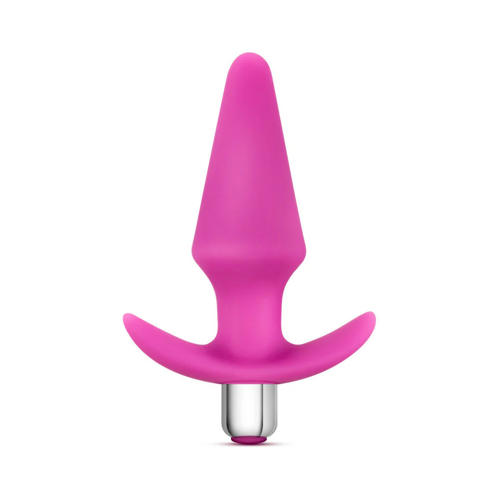 Luxe Discover Vibrating Silicone Anal Plug Pink - Image 2