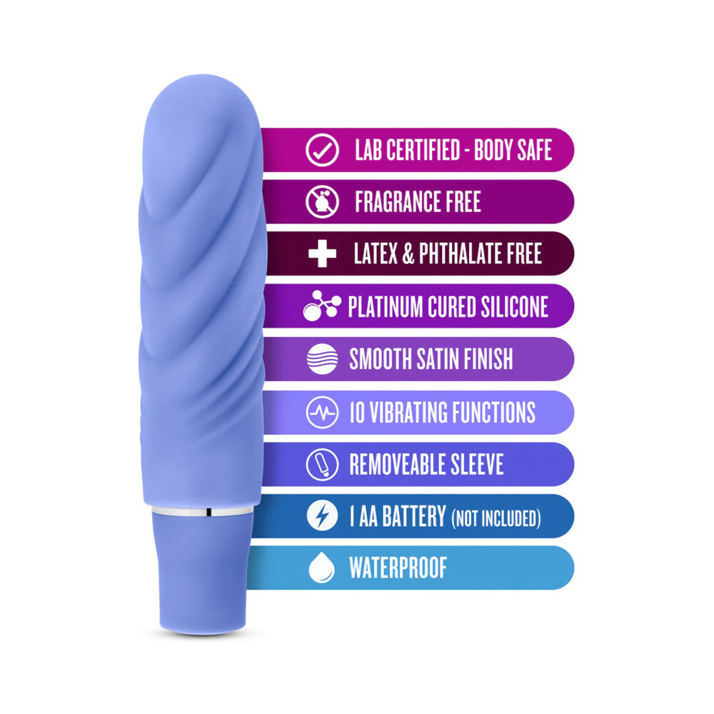 Luxe Nimbus Mini Silicone Vibrator Periwinkle - Image 5