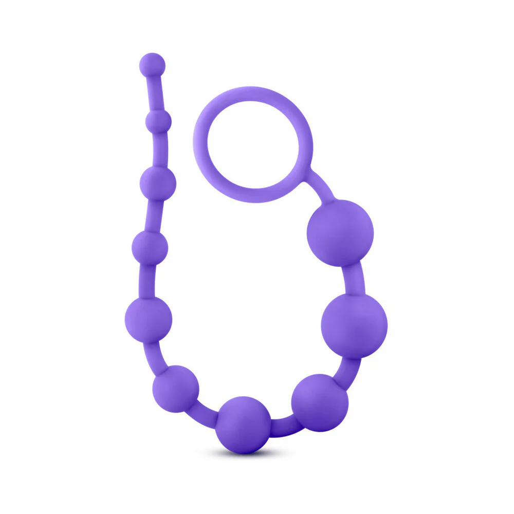 Luxe Silicone 10 Beads for Anal Play Purple - Image 3