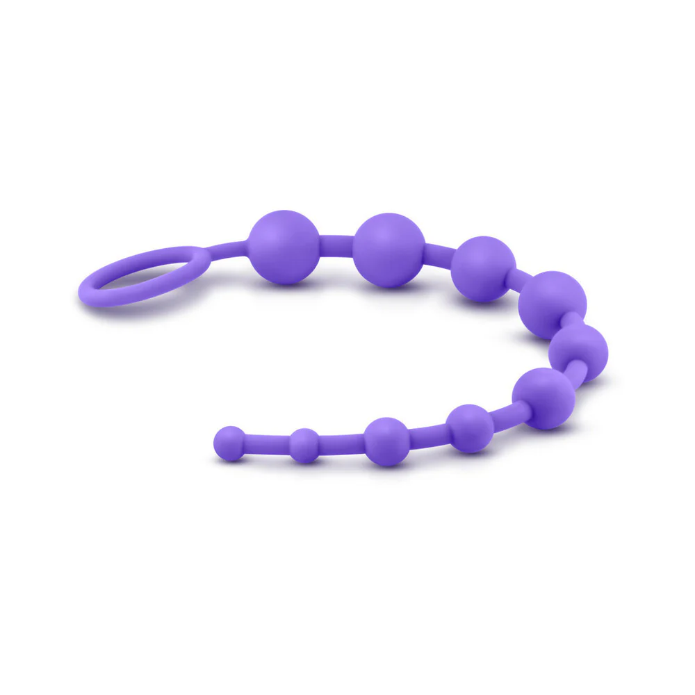 Luxe Silicone 10 Beads for Anal Play Purple - Image 4