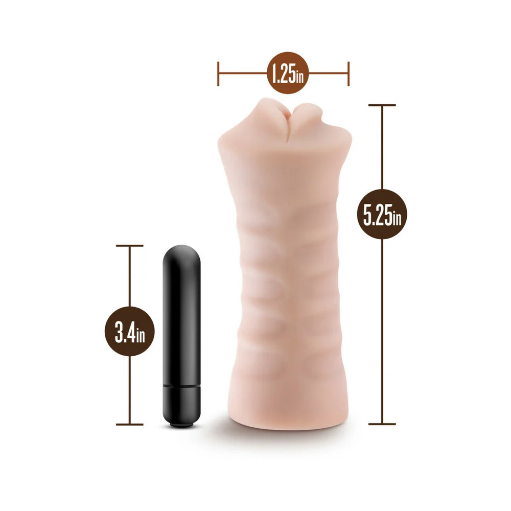 M for Men Skye Oral Stroker with Bullet Vibrator Beige - Image 7