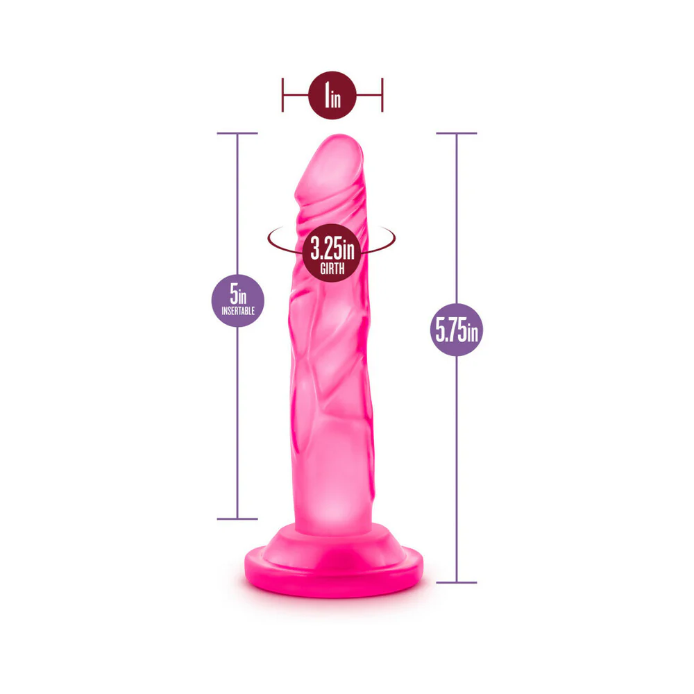 Naturally Yours 5 in. Mini Cock Realistic Dildo Pink - Image 7