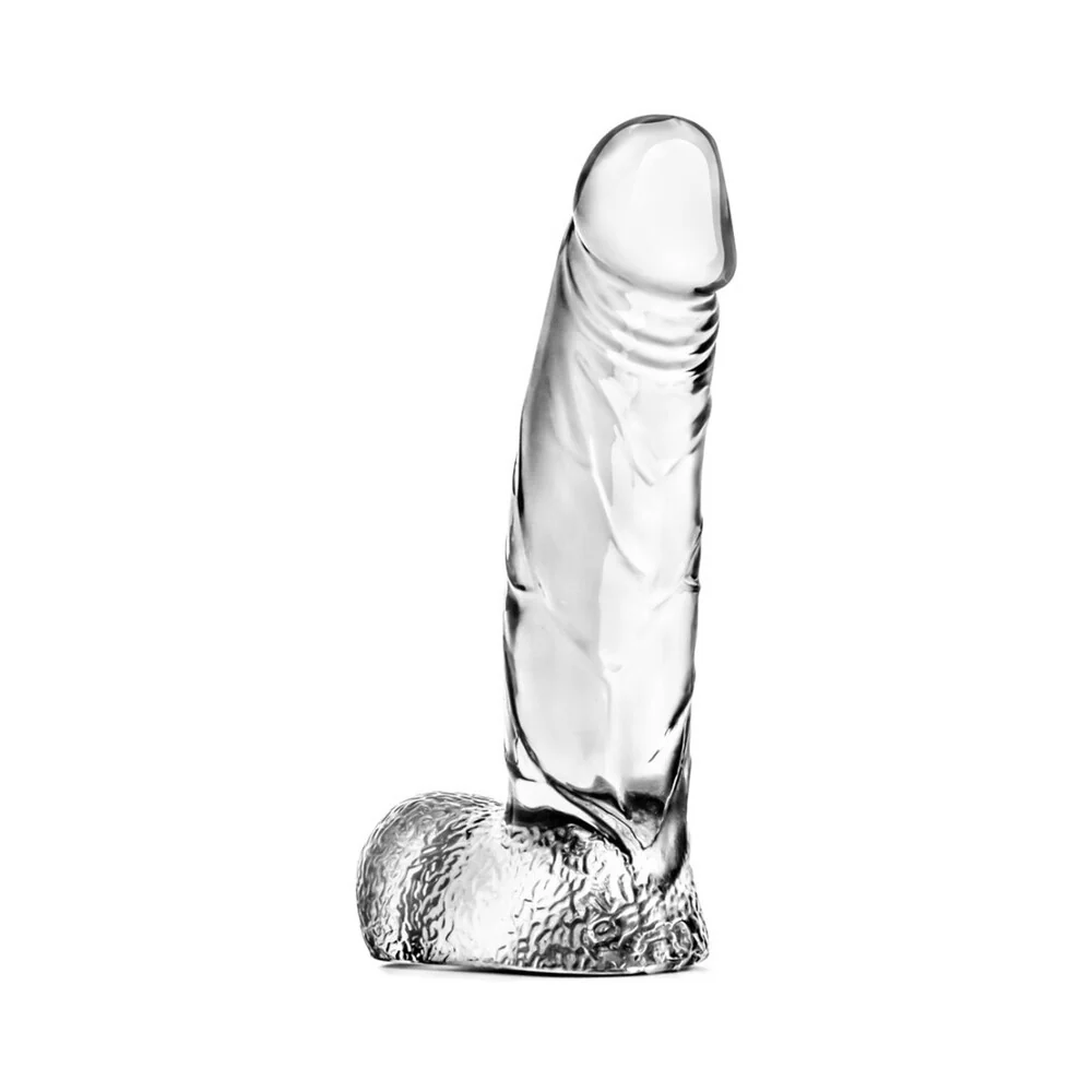 Naturally Yours Ding Dong Realistic 5.5 in. Dildo with Balls Clear - Image 4