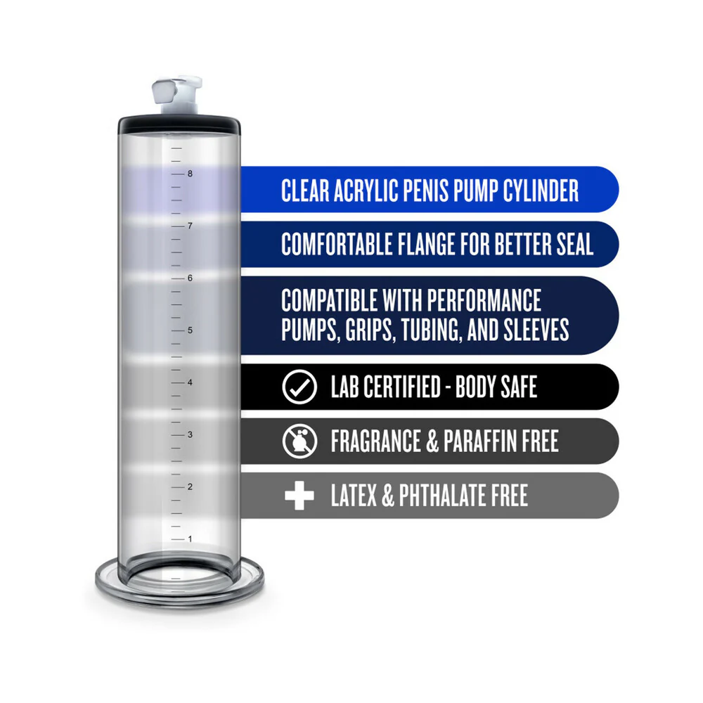 Performance Penis Pump 9 in. x 1.75 in. Cylinder Clear - Image 3