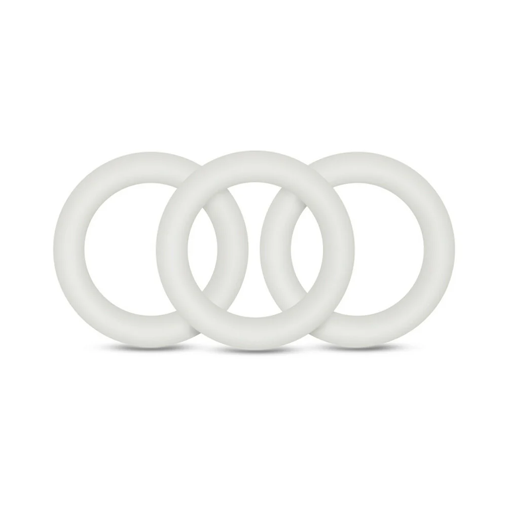 Performance VS2 Pure Premium Silicone Cockrings 3-Pack Small White - Image 2