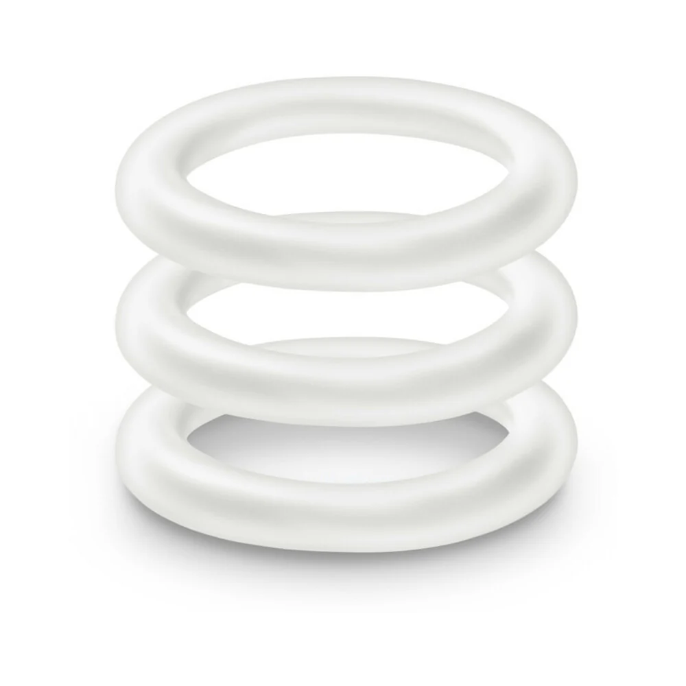 Performance VS2 Pure Premium Silicone Cockrings 3-Pack Small White - Image 3