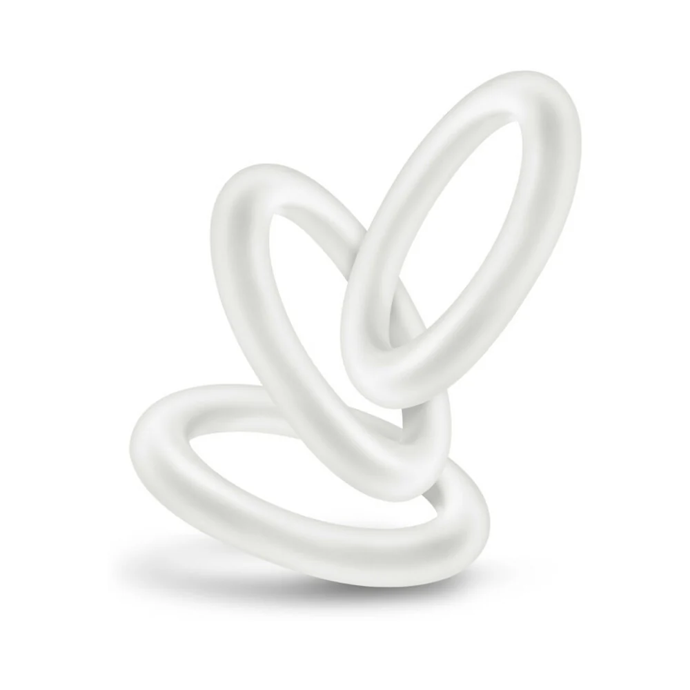Performance VS2 Pure Premium Silicone Cockrings 3-Pack Small White - Image 4