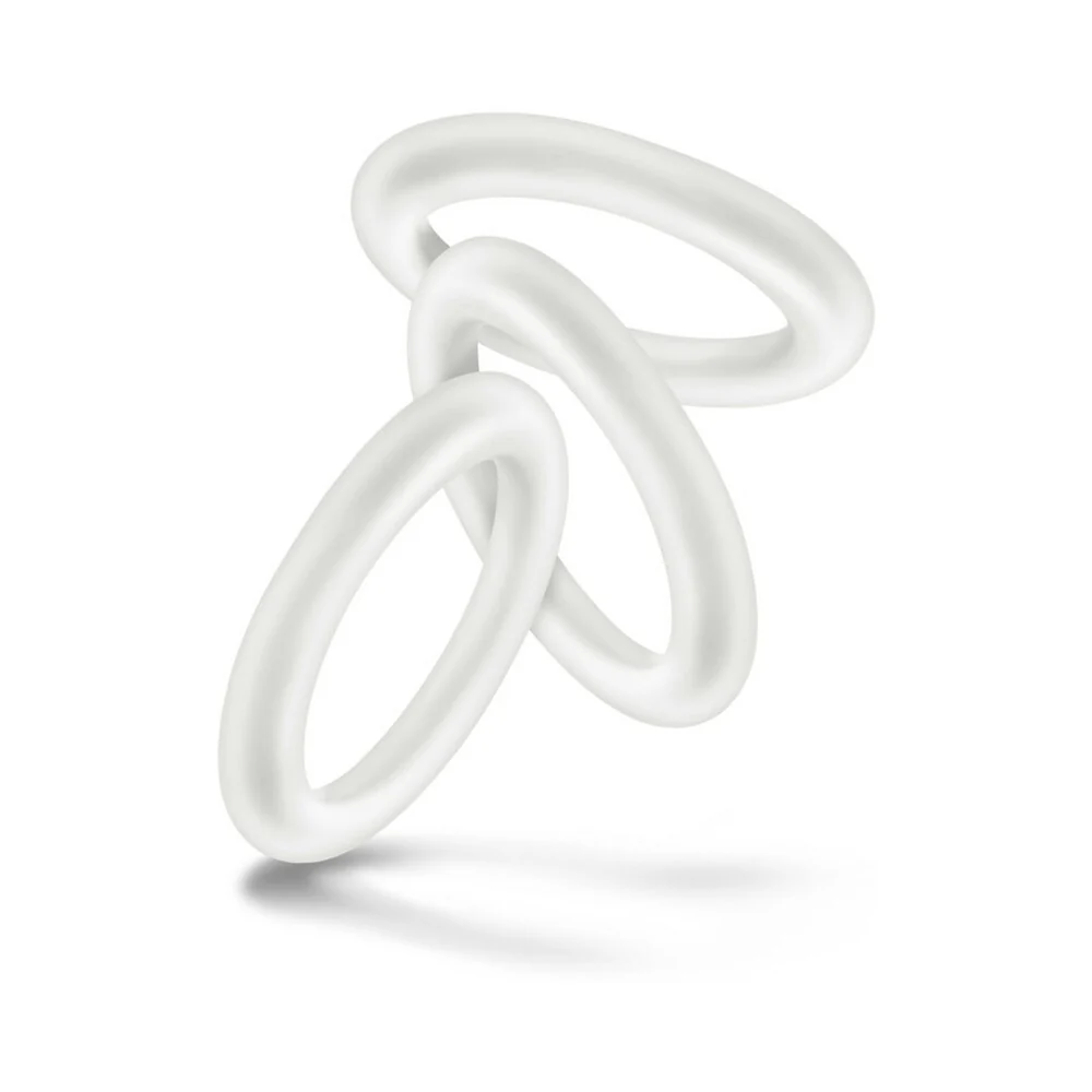 Performance VS2 Pure Premium Silicone Cockrings 3-Pack Small White - Image 5