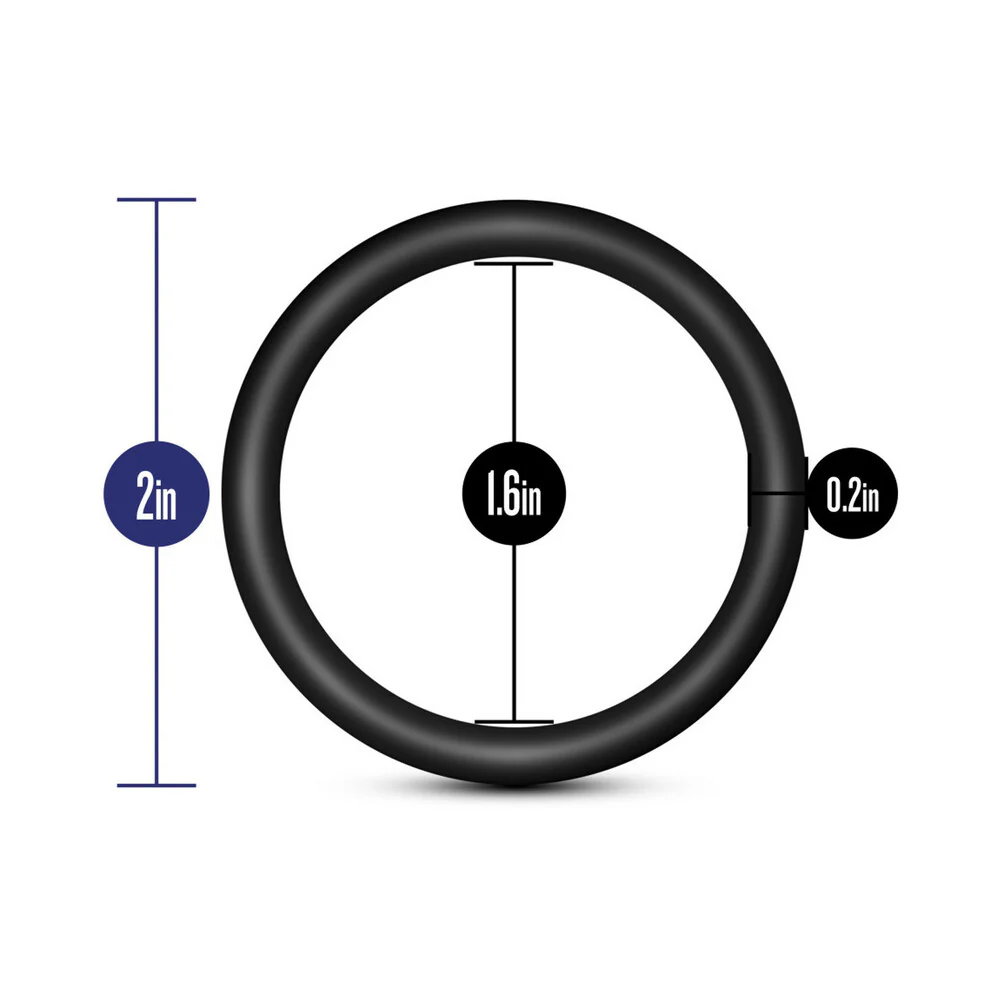 Performance VS3 Pure Premium Silicone Cockrings 3-Pack Large Black - Image 8