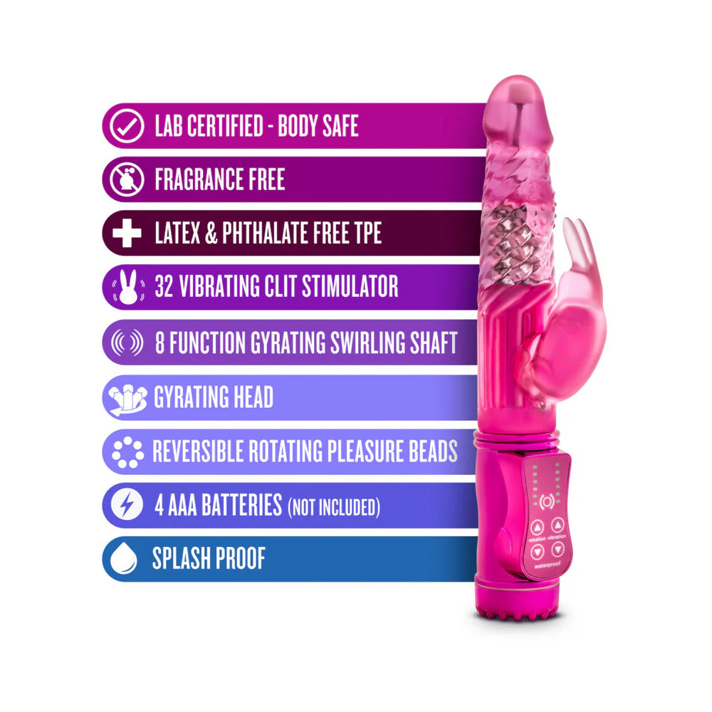 Sexy Things Romping Rabbit Dual Stimulation Vibrator Fuchsia - Image 6