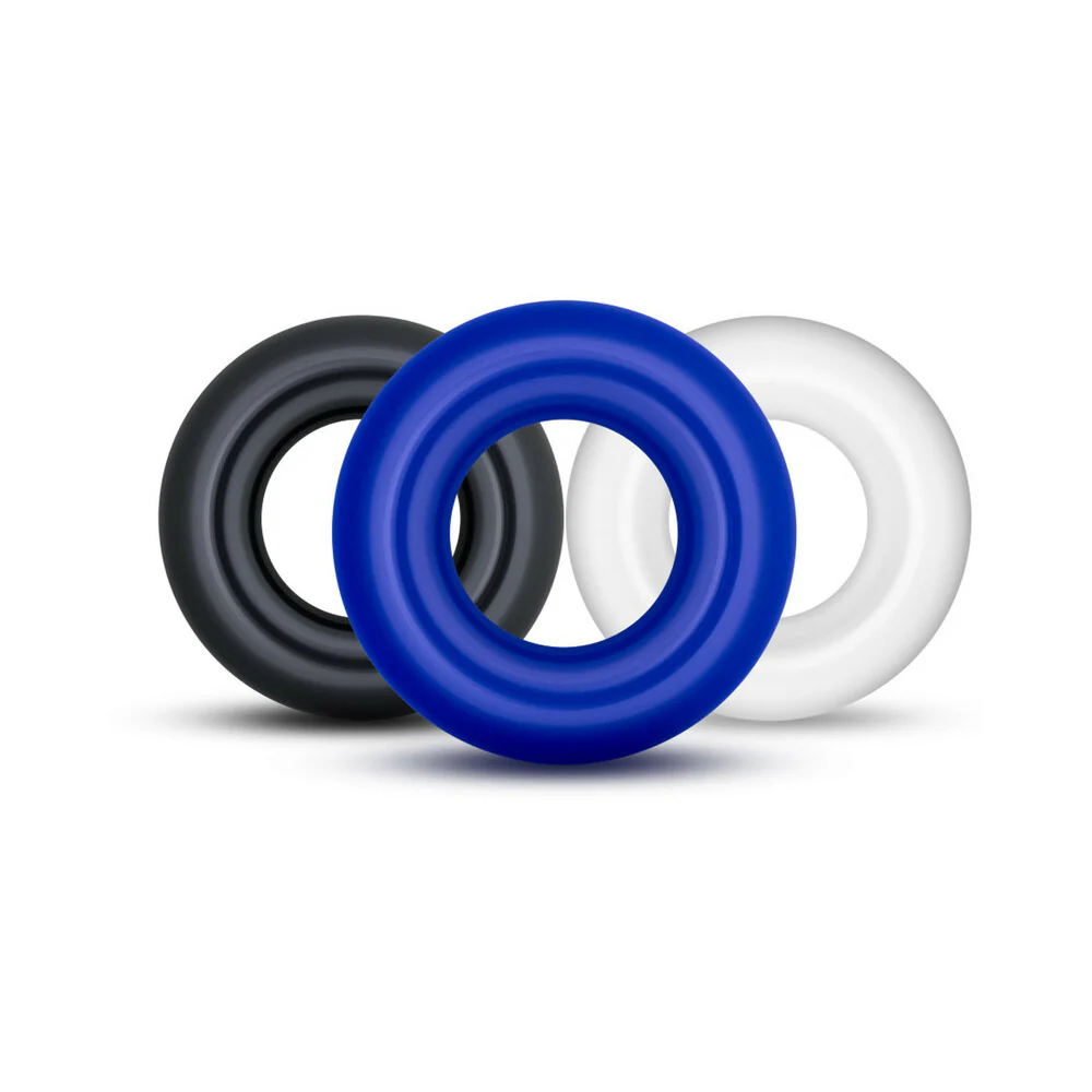 Stay Hard Donut Rings 3-Piece Cockring Set Assorted Colors - Image 3