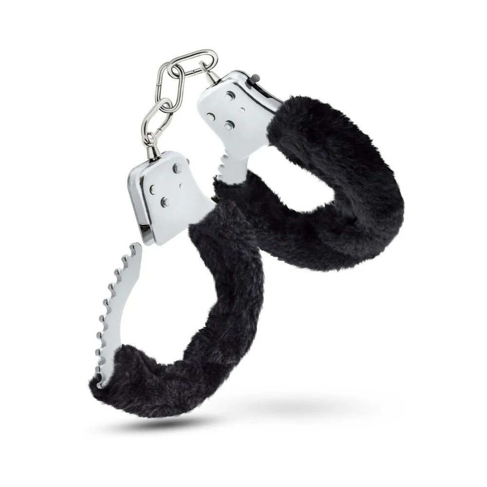 Temptasia Adjustable Faux Fur Cuffs Black - Image 3