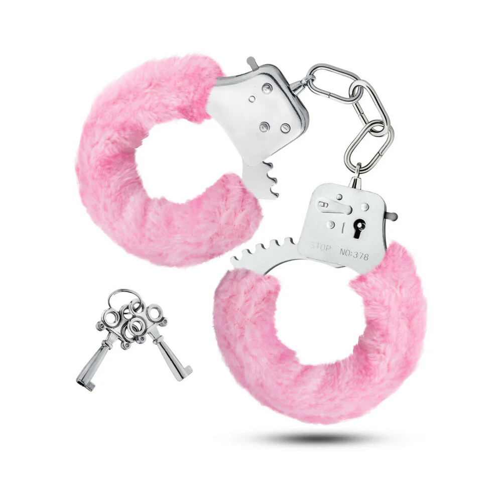 Temptasia Adjustable Faux Fur Cuffs Pink - Image 3