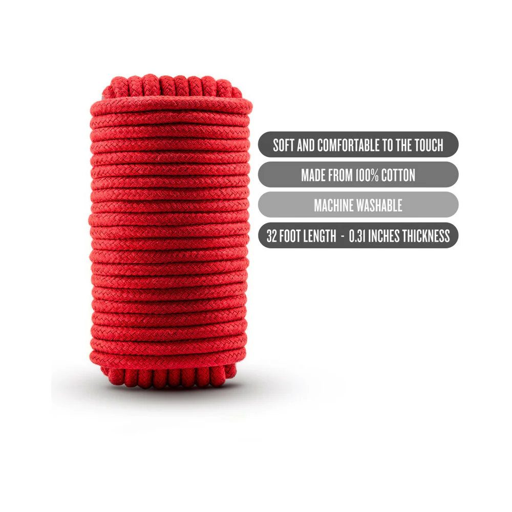 Temptasia Bondage Rope 32 ft. / 10 m Red - Image 4