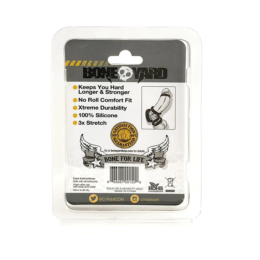 Boneyard Silicone Ring 50mm Black - Image 2