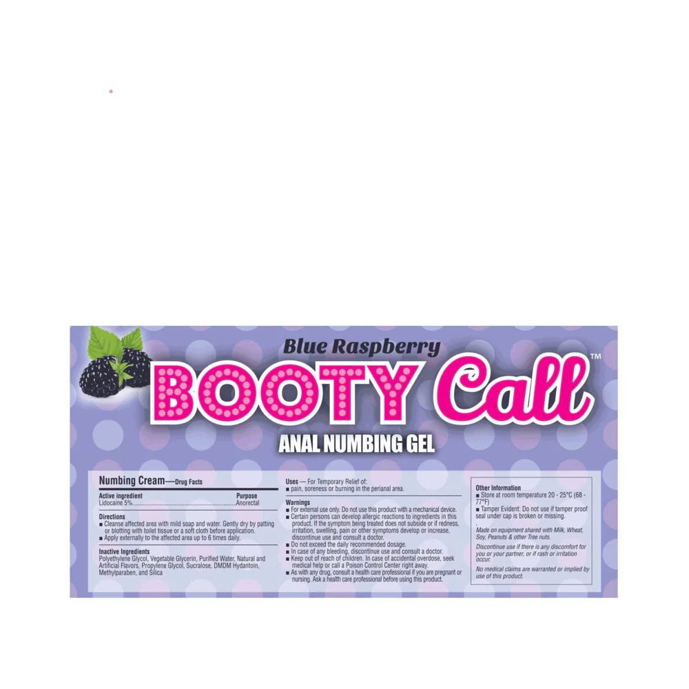 Booty Call Anal Numbing Gel Blue Raspberry 1.5 oz. - Image 2