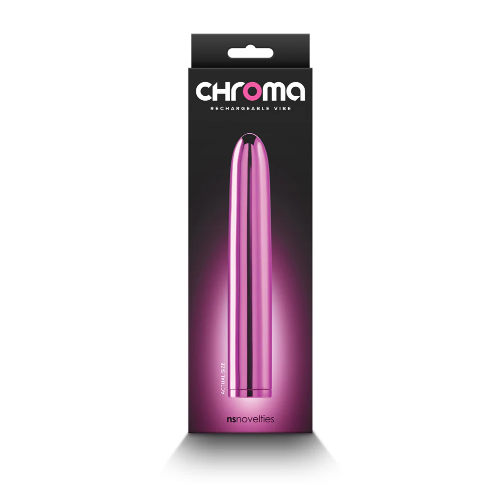 Chroma Rechargeable Vibe 7 in. Pink - Image 4