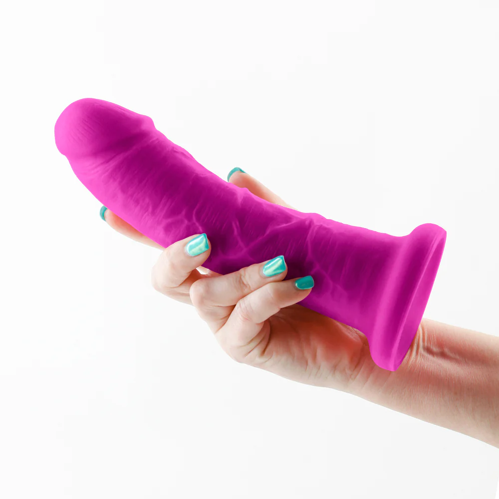 Colours Dual Density Girth 7 in. Dildo Purple - Image 3