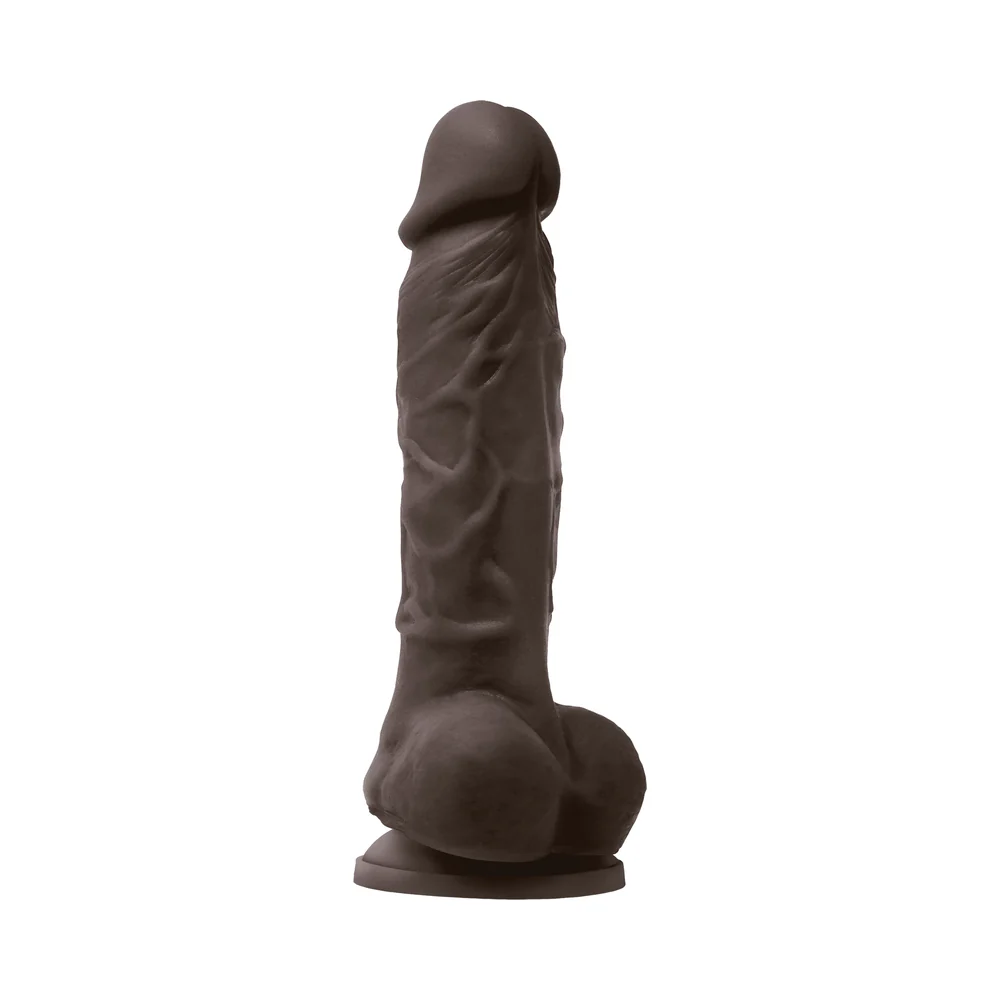 Colours Pleasures 5 in. Vibrating Dildo Dark Brown - Image 2