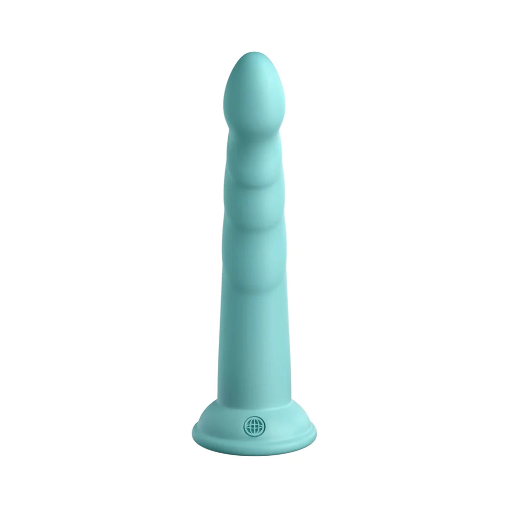 Dillio Platinum Collection Slim Seven 7 in. Silicone Dildo Teal - Image 4