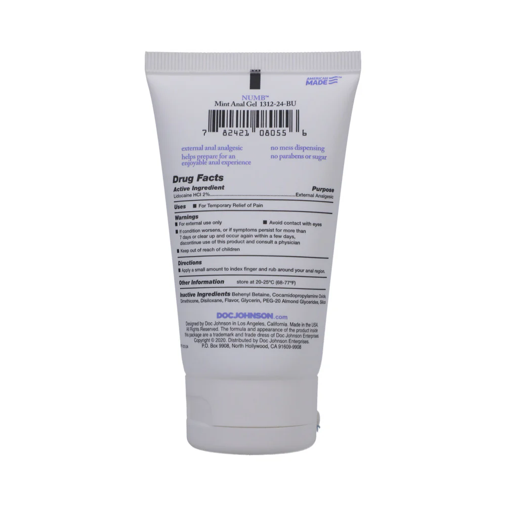 Doc Johnson Numb Anal Gel Mint 2 oz. Bulk - Image 2