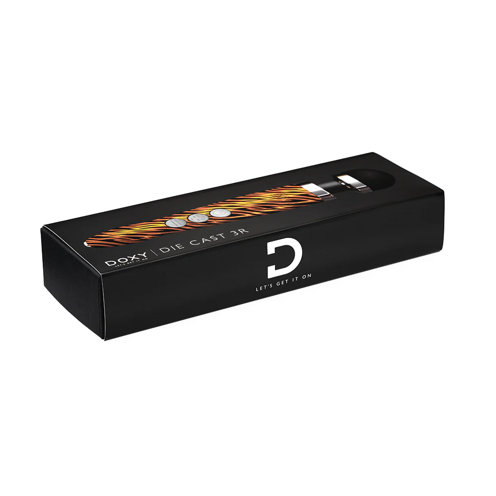 Doxy Die Cast 3R Rechargeable Compact Wand Vibrator Tiger - Image 4