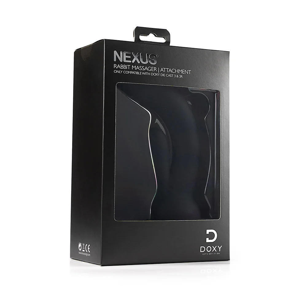 Doxy 3 Silicone Rabbit Wand Attachment Black - Image 6