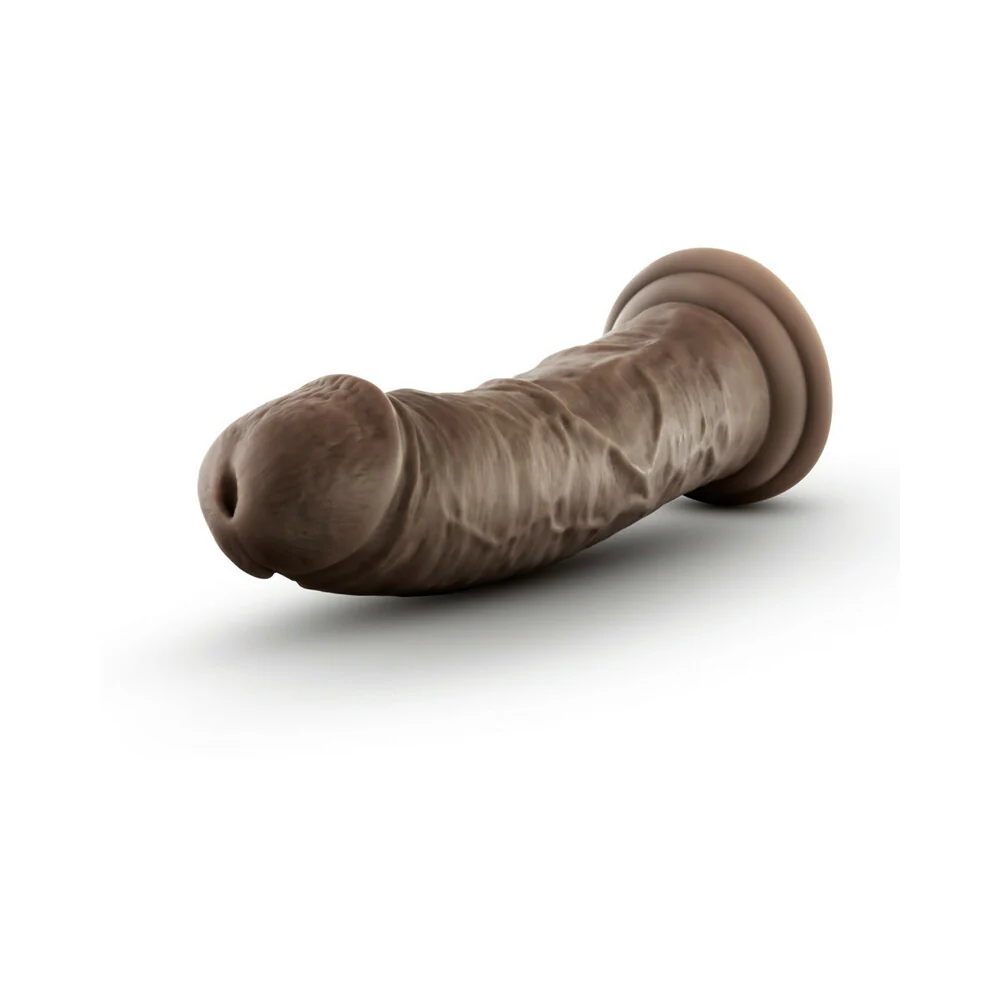 Dr. Skin Glide Realistic 8 in. Self-Lubricating Dildo Brown - Image 4