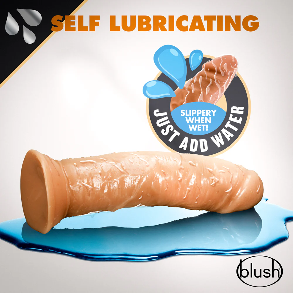 Dr. Skin Glide Realistic 8 in. Self-Lubricating Dildo Tan - Image 11
