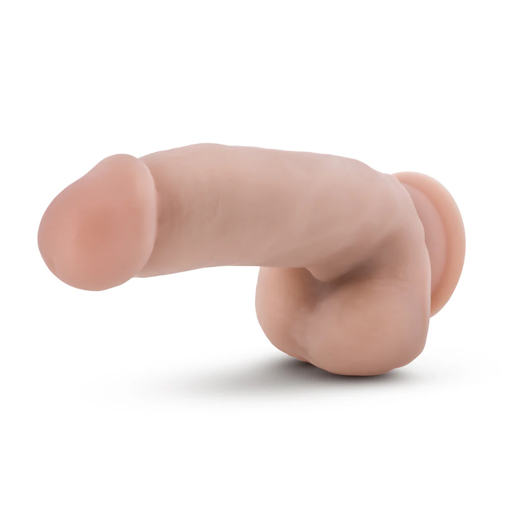 Dr. Skin Silicone Dr. Samuel Realistic 7 in. Posable Dildo with Balls Beige - Image 4