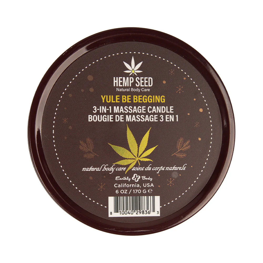 Earthly Body Hemp Seed Holiday Candle Pre Pack: Mistletoe Mischief, Tinsel Tease, Yule Be Begging - Image 6